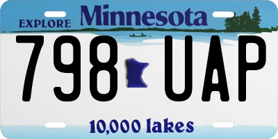 MN license plate 798UAP