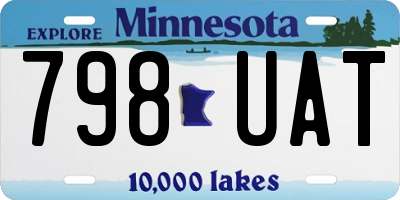 MN license plate 798UAT