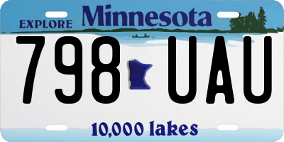MN license plate 798UAU