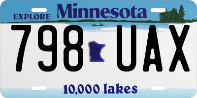 MN license plate 798UAX