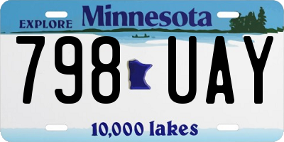 MN license plate 798UAY