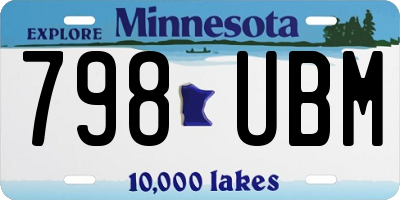 MN license plate 798UBM