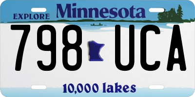 MN license plate 798UCA