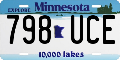 MN license plate 798UCE
