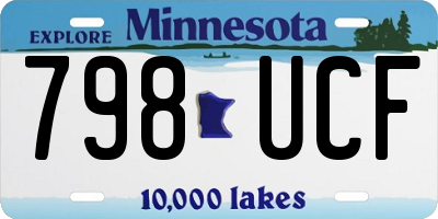 MN license plate 798UCF