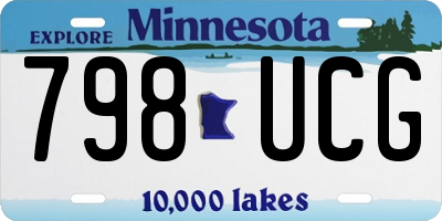 MN license plate 798UCG