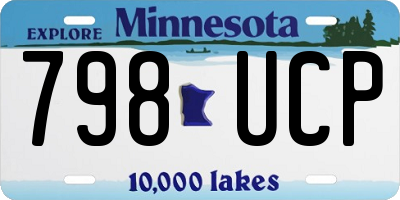 MN license plate 798UCP