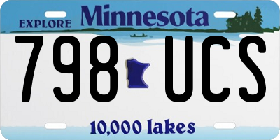 MN license plate 798UCS