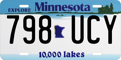 MN license plate 798UCY