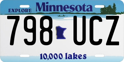 MN license plate 798UCZ