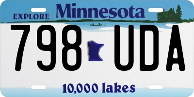 MN license plate 798UDA
