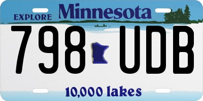 MN license plate 798UDB