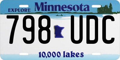 MN license plate 798UDC