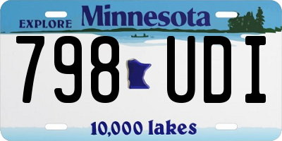 MN license plate 798UDI