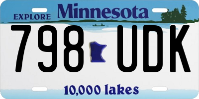 MN license plate 798UDK