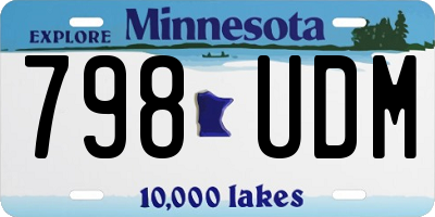 MN license plate 798UDM
