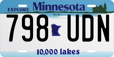MN license plate 798UDN