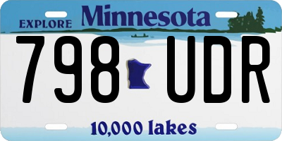 MN license plate 798UDR