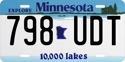 MN license plate 798UDT