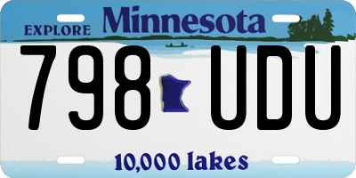 MN license plate 798UDU