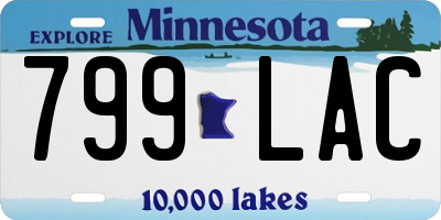 MN license plate 799LAC