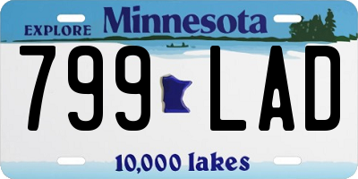 MN license plate 799LAD