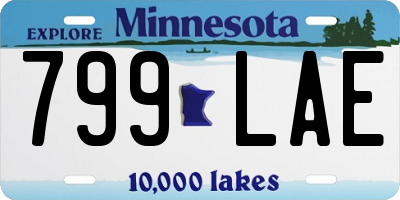 MN license plate 799LAE