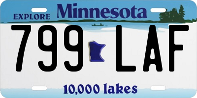 MN license plate 799LAF