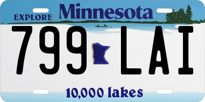 MN license plate 799LAI