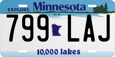 MN license plate 799LAJ