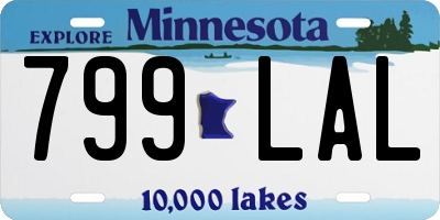 MN license plate 799LAL