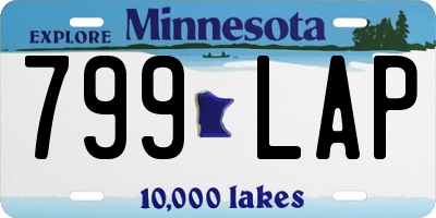 MN license plate 799LAP