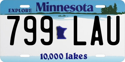 MN license plate 799LAU