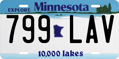MN license plate 799LAV