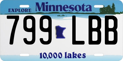 MN license plate 799LBB
