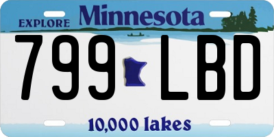 MN license plate 799LBD