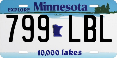 MN license plate 799LBL