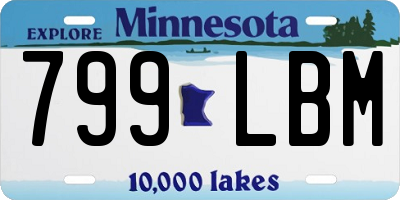 MN license plate 799LBM