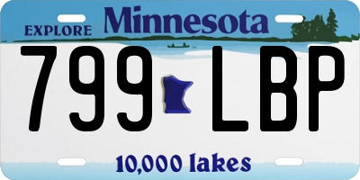 MN license plate 799LBP