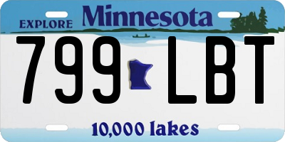 MN license plate 799LBT