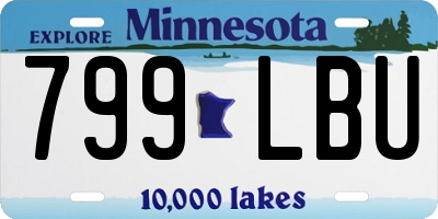 MN license plate 799LBU