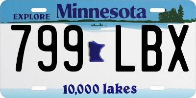 MN license plate 799LBX