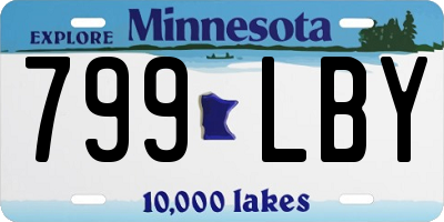 MN license plate 799LBY