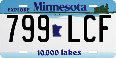 MN license plate 799LCF