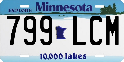 MN license plate 799LCM