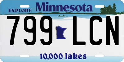 MN license plate 799LCN
