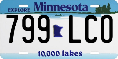 MN license plate 799LCO