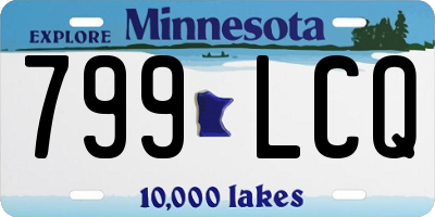 MN license plate 799LCQ