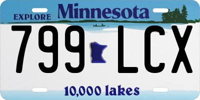 MN license plate 799LCX