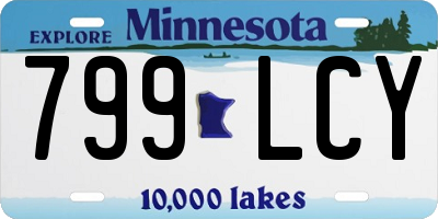MN license plate 799LCY